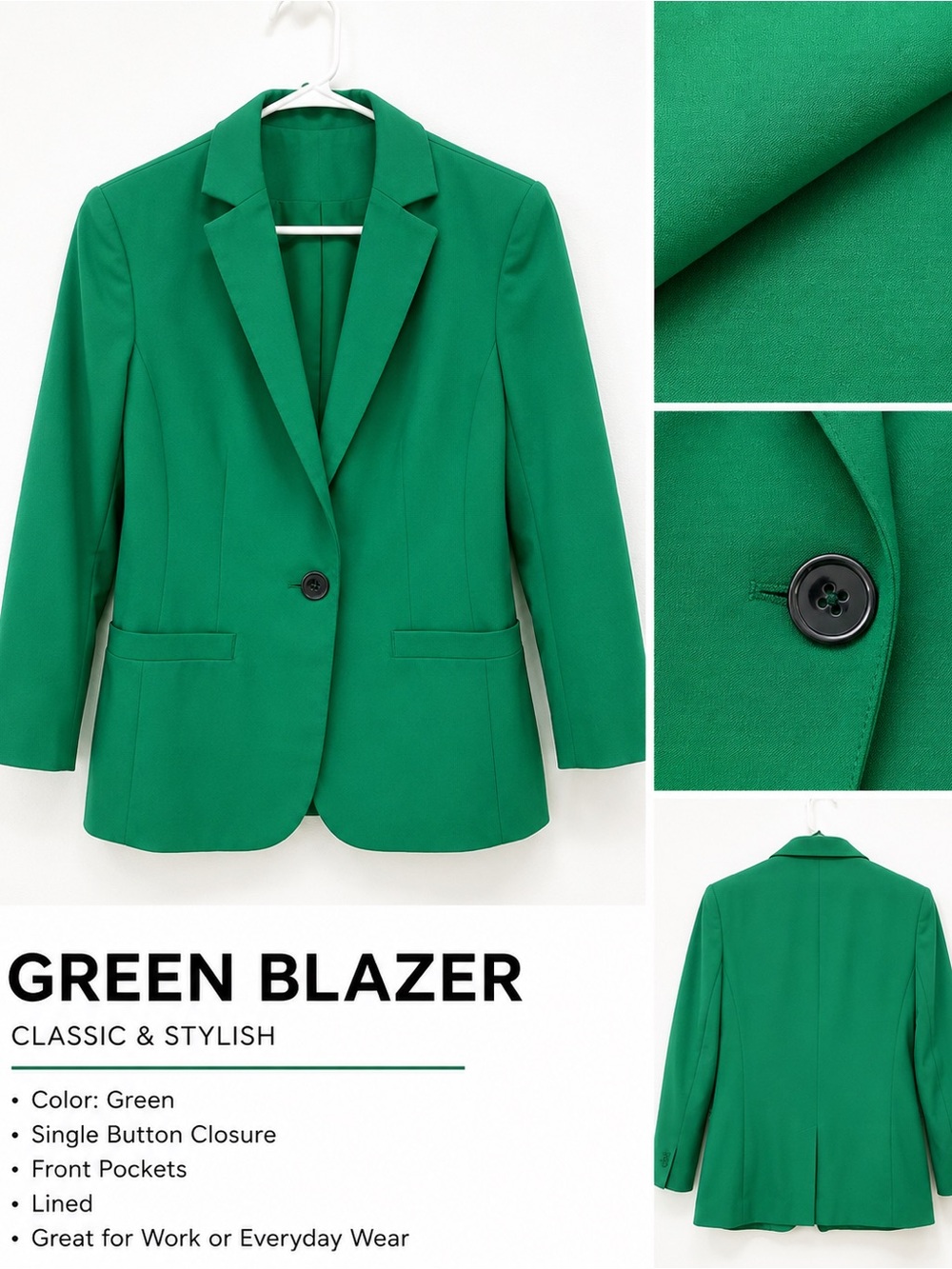 Green Tailored Blazer